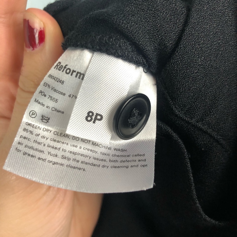 Reformation Della black button front jumpsuit - Picture 5 of 8